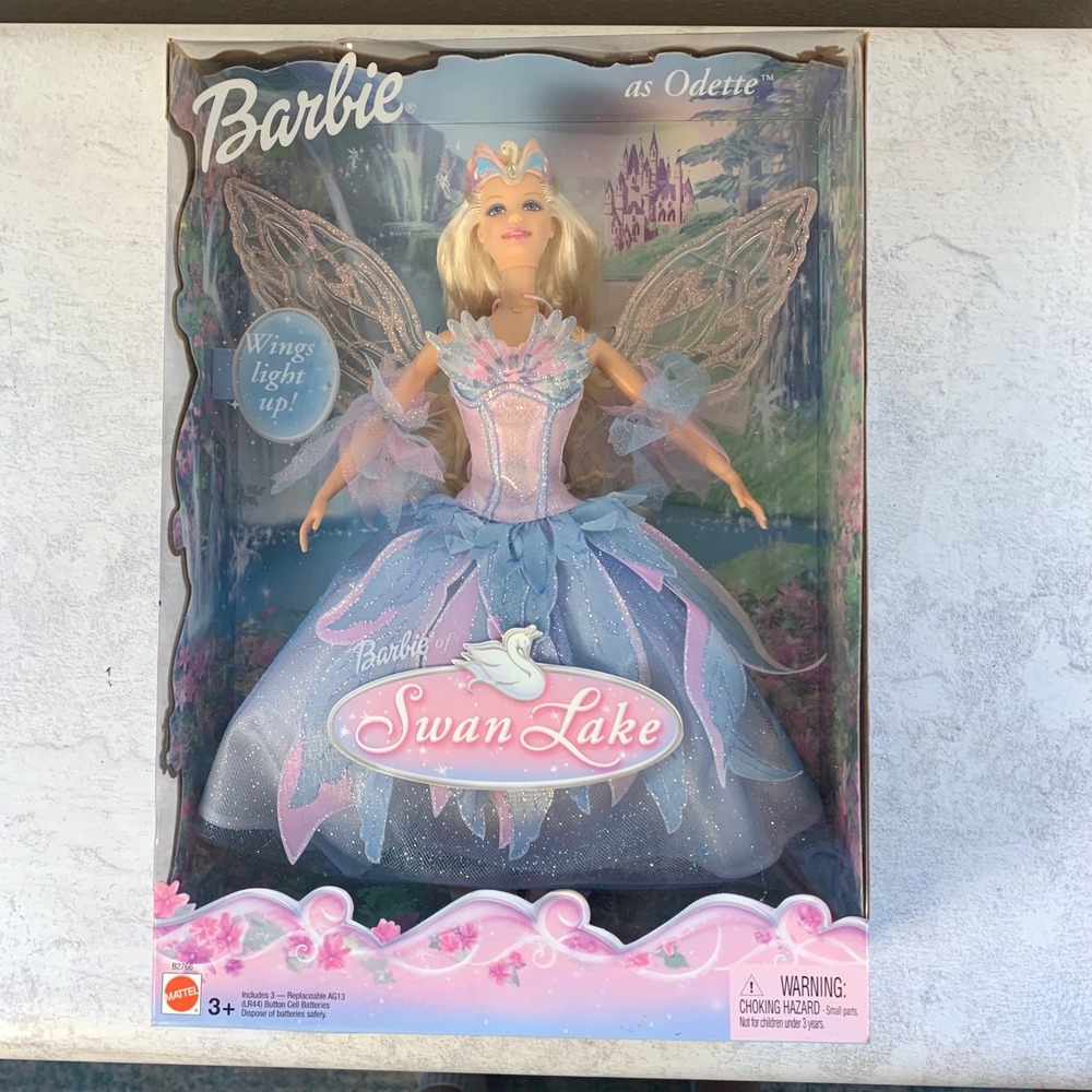 2003 Barbie Swan Lake Odette Doll B2766 Light Up Wings Mattel NRFB Collector